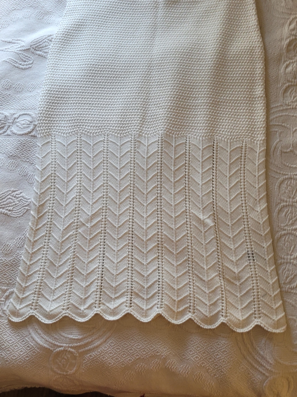 French Connection Ivory Textured Knit Skirt